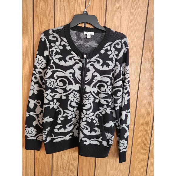 The Tog Shop Jackets & Blazers - The Tog Shop Womens Full zip Jacket Floral Design Size Petite Medium